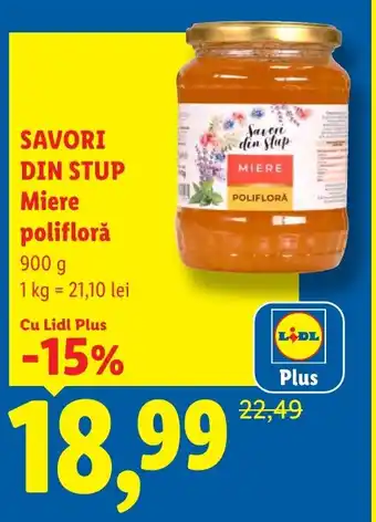 Lidl SAVORI DIN STUP Miere poliflorǎ Ofertă
