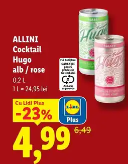 Lidl ALLINI Cocktail Hugo alb/rose Ofertă