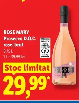 Lidl ROSE MARY Prosecco D.O.C. rose, brut Ofertă