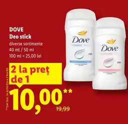 Lidl DOVE Deo stick Ofertă