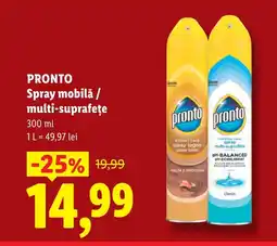 Lidl PRONTO Spray mobilă / multi-suprafeţe Ofertă