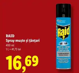 Lidl RAID Spray muște și țânţari Ofertă