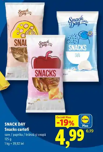 Lidl SNACK DAY Snacks cartofi Ofertă