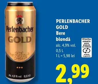 Lidl PERLENBACHER GOLD Bere blondă Ofertă