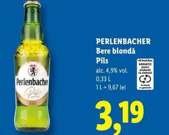 Lidl PERLENBACHER Bere blondǎ Pils Ofertă