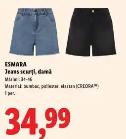 Lidl ESMARA Jeans scurţi, damă Ofertă