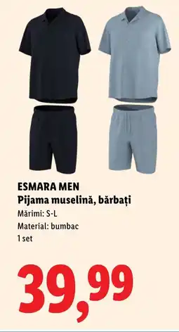 Lidl ESMARA MEN Pijama muselină, bărbați Ofertă
