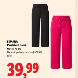 Lidl ESMARA Pantaloni damă Ofertă