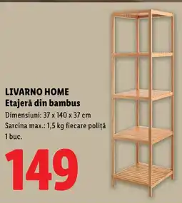 Lidl LIVARNO HOME Etajeră din bambus Ofertă