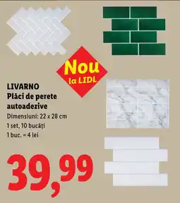 Lidl LIVARNO Plăci de perete autoadezive Ofertă