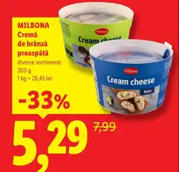 Lidl MILBONA Cremă de brânză proaspătă Ofertă