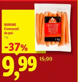 Lidl BARONI Crenvursti de pui Ofertă