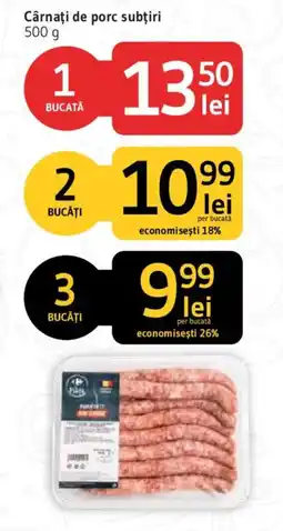 Supeco Cârnaţi de porc subţiri Ofertă