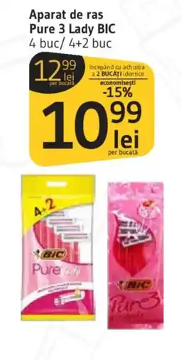 Supeco Aparat de ras Pure 3 Lady BIC Ofertă