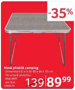 Selgros Masă pliabilă camping Ofertă