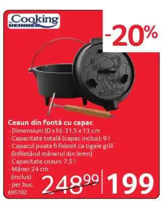 Cean din fontă cu capac