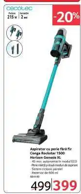 Selgros Aspirator cu perie fără fir Conga Rockstar 1500 Horizon Genesis XL Ofertă