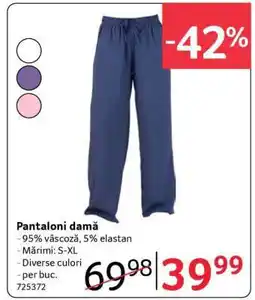 Selgros Pantaloni damă Ofertă