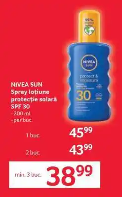 Selgros NIVEA SUN Spray loțiune protecție solară SPF 30 Ofertă