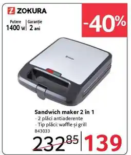 Selgros Sandwich maker 2 în 1 Ofertă