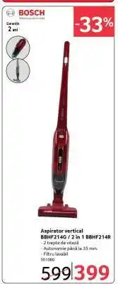 Selgros Aspirator vertical BBHF214G / 2 în 1 BBHF214R Ofertă