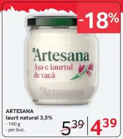 Selgros ARTESANA Iaurt natural 3,5% Ofertă