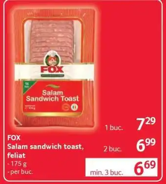 Selgros Fox Salam Sandwich Toast Feliat Ofertă
