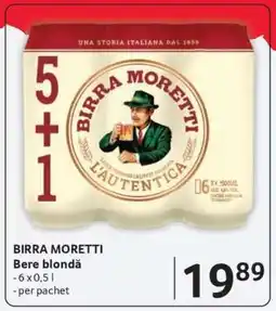 Selgros BIRRA MORETTI Ofertă