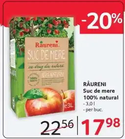 Selgros RĂURENI Suc de mere 100% natural Ofertă