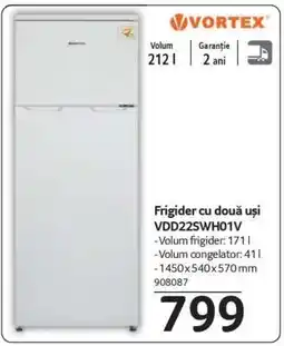 Selgros Frigider cu două uși VDD22SWH01V Ofertă