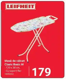 Selgros Masă de călcat Clasic Basic M Ofertă