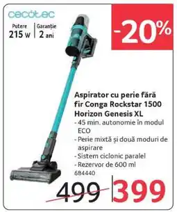 Selgros Aspirator cu perie fără fir Conga Rockstar 1500 Horizon Genesis XL Ofertă