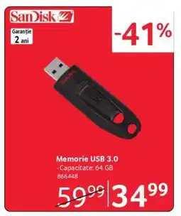 Selgros SanDisk Memorie USB 3.0 Ofertă