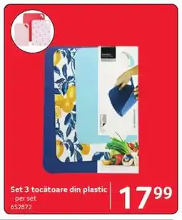 Selgros Set 3 tocătoare din plastic Ofertă