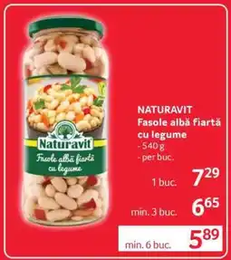 Selgros NATURAVIT Fasole albă fiartă cu legume Ofertă