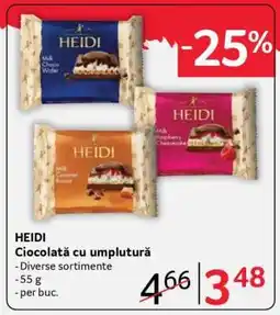 Selgros HEIDI Ciocolată cu umplutură Ofertă