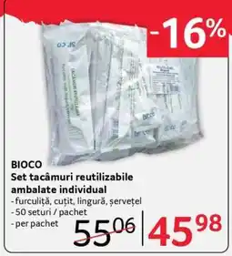 Selgros BIOCO Set tacâmuri reutilizabile ambalate individual Ofertă