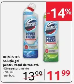 Selgros DOMESTOS Soluție gel pentru vasul de toaletă Ofertă