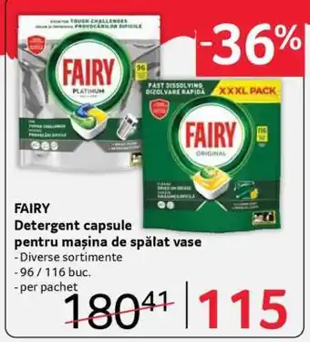 Selgros FAIRY Detergent capsule pentru mașina de spălat vase Ofertă