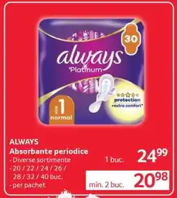 Selgros ALWAYS ABSORBANTE PERIODICE Ofertă