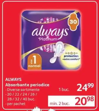 Selgros ALWAYS ABSORBANTE PERIODICE Ofertă