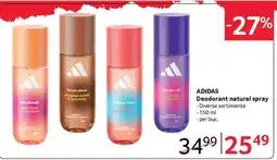 Selgros ADIDAS Deodorant natural spray Ofertă