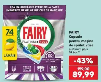 FAIRY Capsule pentru mașina de spălat vase platinum plus 74 buc
