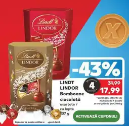 Kaufland Lindt Lindor Bomboane Ciocolată Ofertă