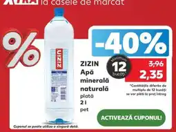 Kaufland ZIZIN Apă minerală naturală plată Ofertă