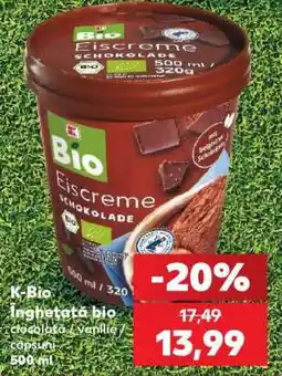 Kaufland K-Bio Înghețată bio ciocolată / vanilie / căpșuni Ofertă