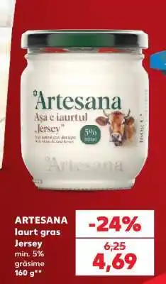 Kaufland Artesana Iaurt Gras Jersey Ofertă