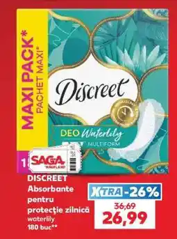 Kaufland DISCREET Absorbante pentru protecție zilnică waterlily Ofertă