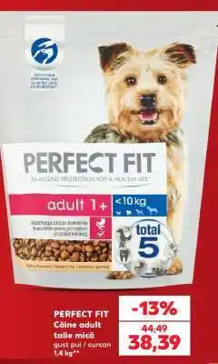 Kaufland PERFECT FIT Câine adult talie mică gust pui / curcan 1,4 kg Ofertă