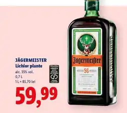 Lidl JÄGERMEISTER Lichior plante Ofertă